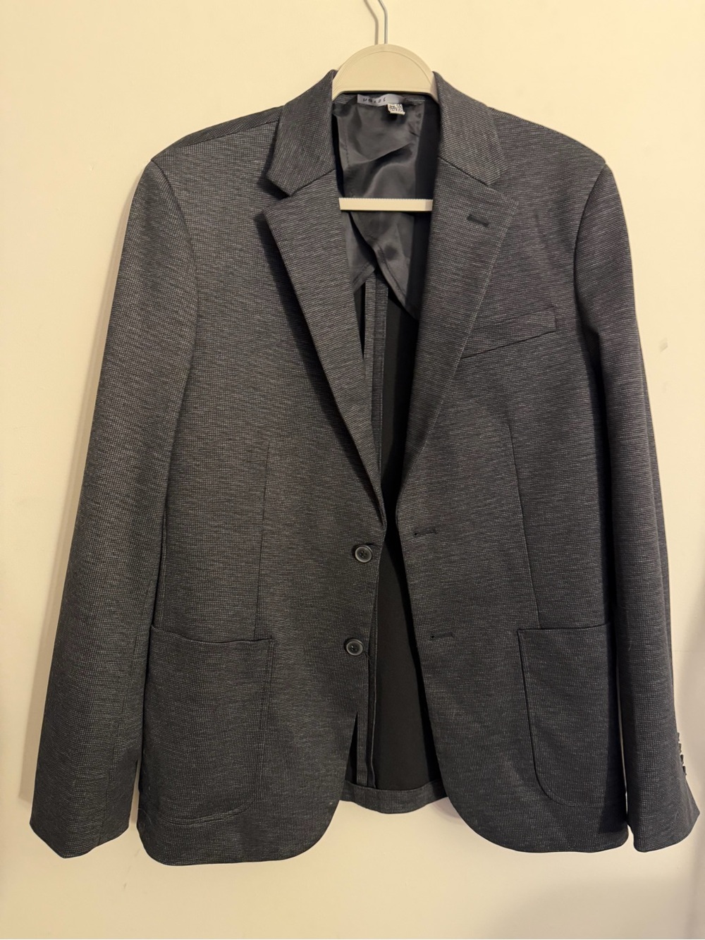 Classic Men's Charcoal Blazer - Two-Button Tailored Sport Coat